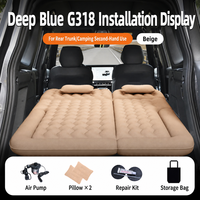 Matelas Gonflable Deep Blue G318 avec Gonfleur Électrique, Housse en Tissu Oxford – Solution Ultime pour Lit de Voiture et Camping