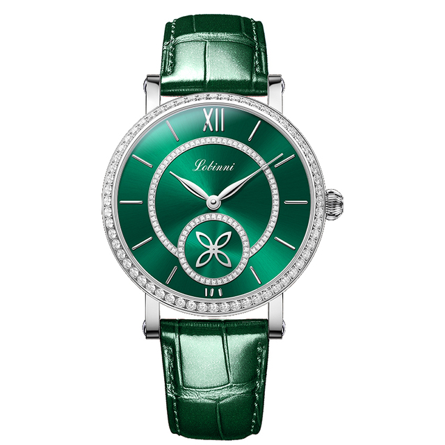 LOBINNI Watch for Women 2021 New Arrivals Sunray-Dial Zircon Seagull Movement Automatic Mechanical Wrist Watch Woman