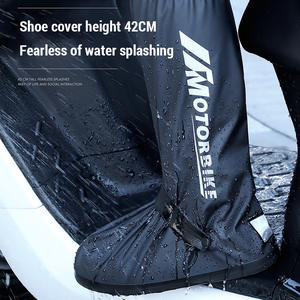 Cubrezapatos Impermeables de PVC de Tubo Alto, Cubrebotas Reutilizables con Reflector - Product Image 2