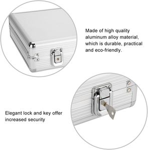 Scatola Porta <span class=keywords><strong>Orologi</strong></span> con 24 Scomparti in Lega <span class=keywords><strong>di</strong></span> Alluminio, Custodia per <span class=keywords><strong>Orologi</strong></span> con Chiusura a Lucchetto per <span class=keywords><strong>Uomo</strong></span> e Donna, Elegante Contenitore per <span class=keywords><strong>Gioielli</strong></span> - Product Image 4