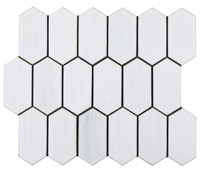 Carreaux de mosaïque en marbre hexagone en céramique de couleur pure pour salle de bain et cuisine de qualité supérieure