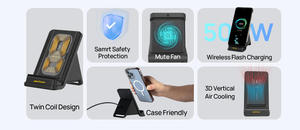 Cargador inalámbrico Ulefone de 50w, base de carga inalámbrica rápida compatible con la serie Ulefone Armor 23/25/27/28 (sin adaptador de CA) - Product Image 3