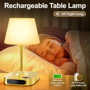 Dimmable LED Display Bath Lamp, IP55 Waterproof Shower Table Lamp,Wireless Rechargeable Battery <b>Light</b> for Camping,Bathroom - Product Image 4