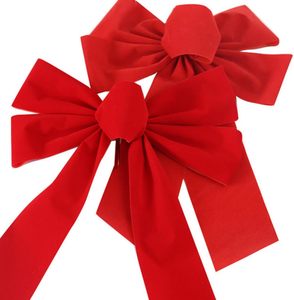 In Stock Wholesale Holiday Party Ribbon <b>Bow</b> Xmas Tree Ornament <b>Red</b> Christmas <b>Bows</b> - Product Image 3