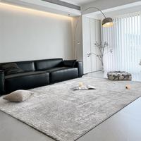 Tapis en polypropylène tufté à poils longs et denses, imperméable, avec envers en latex, couleur unie, moderne, écologique, adapté aux animaux domestiques, pour salon