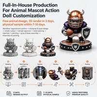 Mascotte animale en PVC personnalisée OEM avec base, figurine articulée, modèle de personnage animal personnalisable pour promotion et souvenir