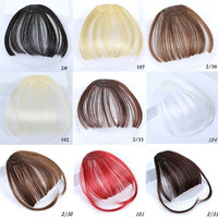 Extensions de cheveux 100% naturels noirs brunes, lot de 12 pièces, frange avec murs, en chine, pinces à cheveux
