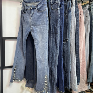 Jeans d'occasion pour femmes, denim skinny de bonne qualité, <span class=keywords><strong>stock</strong></span> de jeans pour femmes, vêtements de marque dépassés - Product Image 4