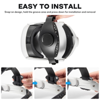 Nouveau support de bandeau en ABS blanc DEVASO Meta 2024 pour casques VR 3/2/BoboVR S3 Pro M3 Elite
