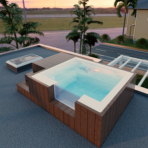 Mini <span class=keywords><strong>piscine</strong></span> jacuzzi <span class=keywords><strong>hors</strong></span> <span class=keywords><strong>sol</strong></span>, <span class=keywords><strong>piscine</strong></span> conteneurisée, <span class=keywords><strong>piscine</strong></span> avec fenêtre en verre, <span class=keywords><strong>piscine</strong></span> préfabriquée extérieure pour jardin, toit ou terrasse - Product Image 4