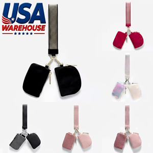 กระเป๋าใส่เหรียญแบบพกพา ยี่ห้อ USA Oversea Fashion  วัสดุไนลอน  แบบสองสายรัดข้อมือ  พร้อมช่องใส่ของแบบเปิด  ใช้ได้ทุกวัน  พร้อมพวงกุญแจ  และช่องใส่บัตร  สำหรับทุกเพศ - Product Image 1