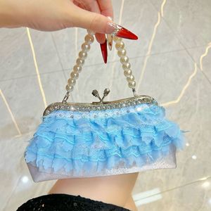 New Fashion Polyester Rhinestone <b>Sequin</b> Lace Women's Handbag Crossbody Shoulder <b>Bag</b> for Dinner Occasions Tanjing - Product Image 6