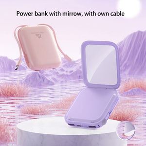 Mini 10000Mah Power Bank Led Display Slim Mirror <b>Charge</b> Pd20w Pd22.5W Type-<b>C</b> Charger 20W Fast Plastic New Efficient - Product Image 3