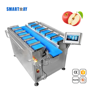 Machine automatique de pesage et d'emballage multi-têtes pour fruits, peseuse linéaire à bande transporteuse pour <span class=keywords><strong>pommes</strong></span>, machine d'emballage en barquettes - Product Image 1