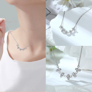 Cadeau de la Saint-Valentin bijoux fins S925 ensembles de bijoux en zircon en argent sterling pour femmes - Product Image 5