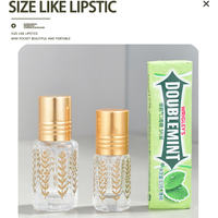 Flacon roll-on de luxe vide pour parfum et attar, 3ml, 6ml, 12ml, doré, pour huiles essentielles, avec motif givré mat, échantillon gratuit