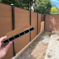 Panneau de clôture en WPC pour jardin, villa, patio, extérieur, résistant aux UV, avec cadre à lattes pour l'intimité