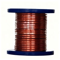 Alambre plano esmaltado de cobre fino de 0.2mm*2.0mm de alta pureza, de poliuretano, autoadhesivo con aire caliente, para bobinas de voz y uso industrial de calefacción.