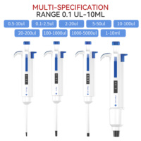 Pipette électronique monocanal PUNX en plastique avec volumes de 0,1 µl et 1000 µl, support personnalisé ODM