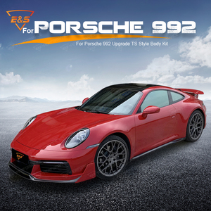 Kit complet de jupes latérales de diffuseur avant de lèvre arrière pour <span class=keywords><strong>Porsche</strong></span> <span class=keywords><strong>911</strong></span> 992 Kit de carrosserie en fibre de carbone de style <span class=keywords><strong>Turbo</strong></span> S - Product Image 2