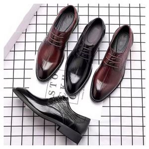 Designer Men's High Quality <b>Height</b> <b>Increasing</b> <b>Shoes</b>-Elegant Gentleman's Party Wedding Business Formal <b>Shoes</b> Waterproof - Product Image 3