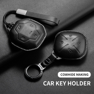 Étui à clés de voiture en cuir de vachette haut de gamme fait à la main haut de gamme adapté à Chery JETOUR Traveler Shan Hai T1 T2PRO Da Sheng <span class=keywords><strong>IDM</strong></span> King <span class=keywords><strong>PLUS</strong></span> - Product Image 3