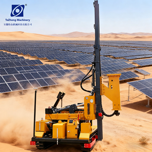 Machine de fondation photovoltaïque sur chenilles hydraulique à haute efficacité avec moteur, pompe, contrô<span class=keywords><strong>le</strong></span> intelligent et positionnement de précision 99,5 %+ - Product Image 3