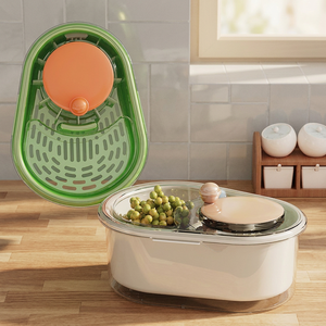 NUANYI - Cepillo Giratorio Manual Portátil para Lavar Frutas y Verduras, con Cuchillas de Acero Inoxidable, Eficiente y Fácil de Limpiar - Product Image 3
