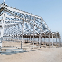 Bâtiment d'entrepôt industriel préfabriqué à grande portée en structure d'acier galvanisé