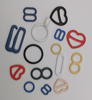 Accesorios de ropa interior de colores y tamaños mezclados, correa de sujetador de metal recubierta de nailon, anillo de metal deslizante y gancho