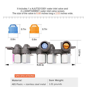 Nuevo AJU73213301 AJU75152601 Válvula de entrada de agua Solenoide 12V 5 Solenoide 2 Entrada 5 Salida Compatible con arandelas Ken-more - Product Image 3