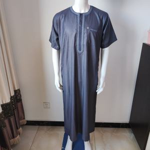 أثواب وجبة رجالية مغربية بتطريز إسلامي، عباية سادة على الموضة العربية السعودية - Product Image 2