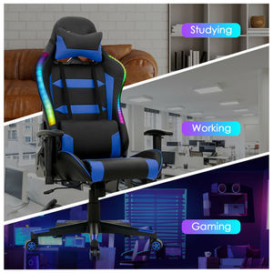 Ajunion Chất lượng cao da điều chỉnh RGB đua Ghế chơi game tốt nhất ghế với ghế dày lớn và cao PC Máy tính văn phòng Ghế - Product Image 5
