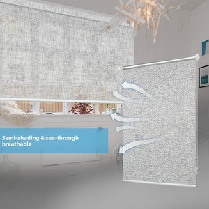 Stores à enroulement modernes et simples en chanvre sur mesure, occultants à 100 %, <span class=keywords><strong>pour</strong></span> balcon, salle de bain, fenêtre en <span class=keywords><strong>baie</strong></span>, installation sans perçage, Chine - Product Image 2