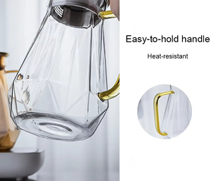 Daji Hydro cao cấp làm bằng tay thân thiện với môi Kính drinkware Set với nút chai nắp trà ấm nước bình & bình - Product Image 3