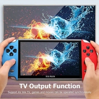 Console de jeu rétro portable X12 Plus, écran haute définition de 7,1 pouces, plus de 10 000 jeux classiques intégrés, lecteur vidéo portable