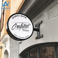 Panneau lumineux LEDIUP carré et rond, publicité LED, enseigne en lettres 3D, signalisation extérieure et intérieure, boîte à lumière en acrylique avec logo LED