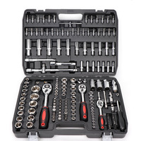 Ensemble de 171 outils à douilles de 1/4 ", 3/8 " et 1/2 " avec poignée à cliquet 3 couleurs pour mécaniciens professionnels