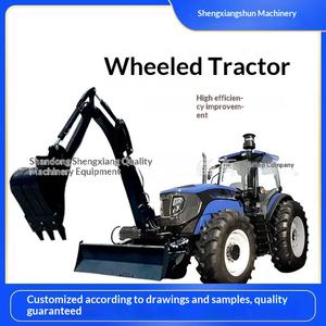Tracteur agricole King à roues transfrontalières, à quatre roues motrices, double usage, avec cultivateur rotatif à pont et charrue, modèle d'usine - Product Image 1
