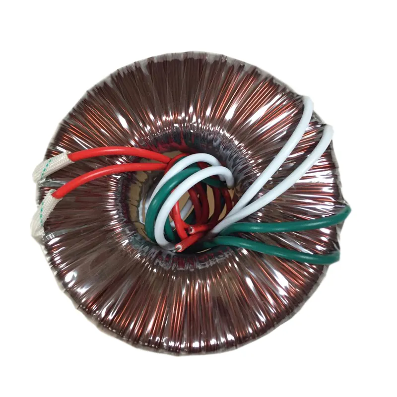 Transformador de núcleo de hierro eléctrico Toroidal, alta tensión, 500W