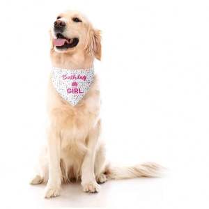 Bandana personnalisé pour animaux de compagnie avec logo, pour printemps, anniversaire, mariage, vacances, pour chat et chien, uni, style foulard - Product Image 3