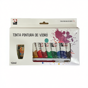 Set di 6 Colori di Vernice per Vetro da 12ml per Arte e Decorazione - Product Image 2
