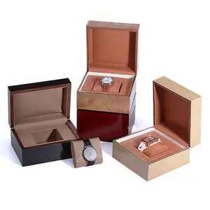베스트 셀러 럭셔리 브랜드 나무 시계 보관함 독특한 나무 손목 시계 포장 상자 MDF 나무 시계 상자 케이스 포장