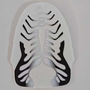 Parte Superior de Calzado Deportivo para Hombre, Transpirable y Cómoda, en Blanco y Negro, de PVC y Malla, Semielaborada, Personalizable y de Alta Calidad - Product Image 1