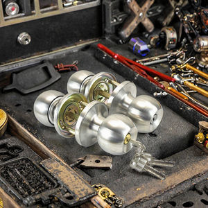 طقم مقبض باب دخول مقاوم للماء الأكثر مبيعًا، قفل باب دخول من الفولاذ المقاوم للصدأ الصلب للاستخدام الداخلي والخارجي - Product Image 6