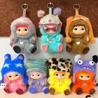Figurine en peluche authentique WAKUKU Frozen Furry Trendy Party Series, boîte mystère, cadeau de collection