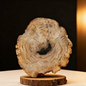 Tranche de bois fossile en cristal naturel de différentes tailles, cristal poli, dalle de bois pétrifié, tendance de la mode, décoration de la maison pour la Saint-Valentin - Product Image 1