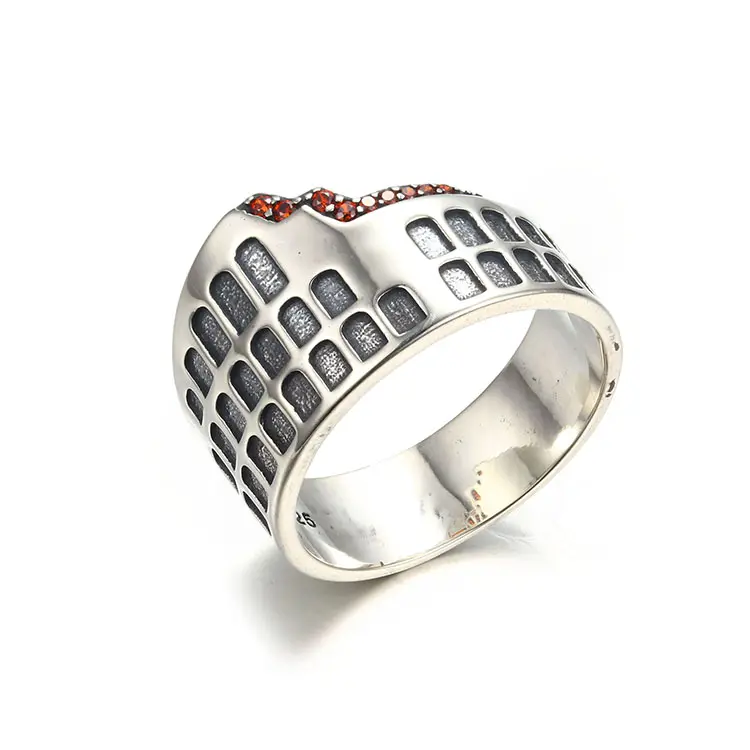 Bague en argent 925 pour filles, en Zircon rouge, multicolore, directe d'usine, nouveau Design