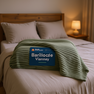 Couverture nordique Allabama International Sation Bariloche Vianney en microfibre, rectangulaire, pour lit, toutes saisons, à rayures tissées - Product Image 2