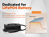 Chargeur de borne professionnel 36V 18Ah avec assistance technique à vie pour batterie LiFePO4 Lithium-ion à usage professionnel